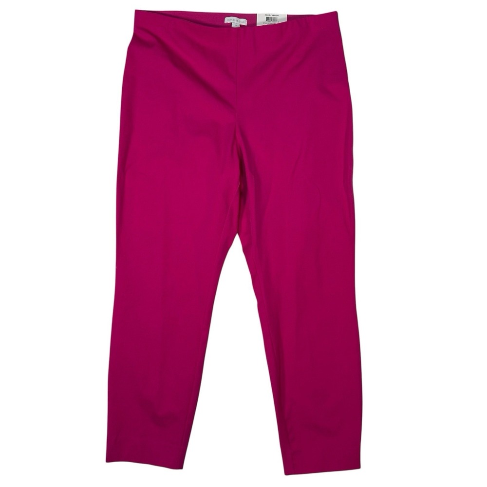 NWT Charter Club Ankle Pants 14 Hot Pink Skinny Leg Stretch Berry Barbiecore